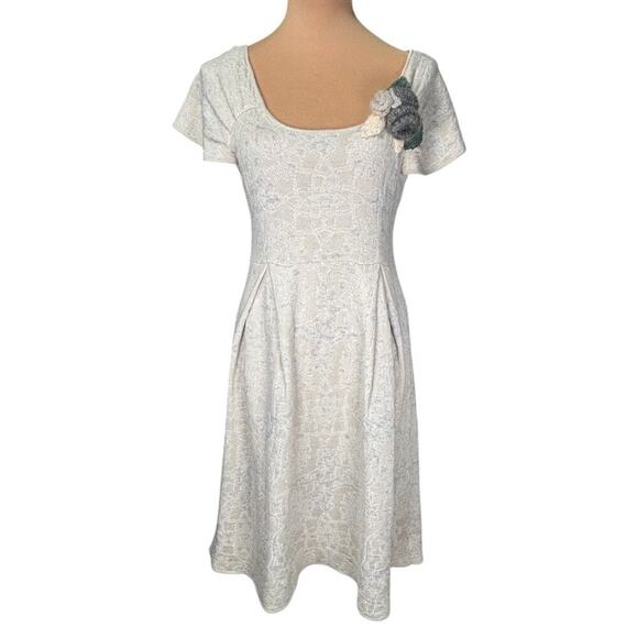 Moth for Anthropologie A-Line Midi Knit Sweater‎ Dress Gray Medium - Picture 1 of 7